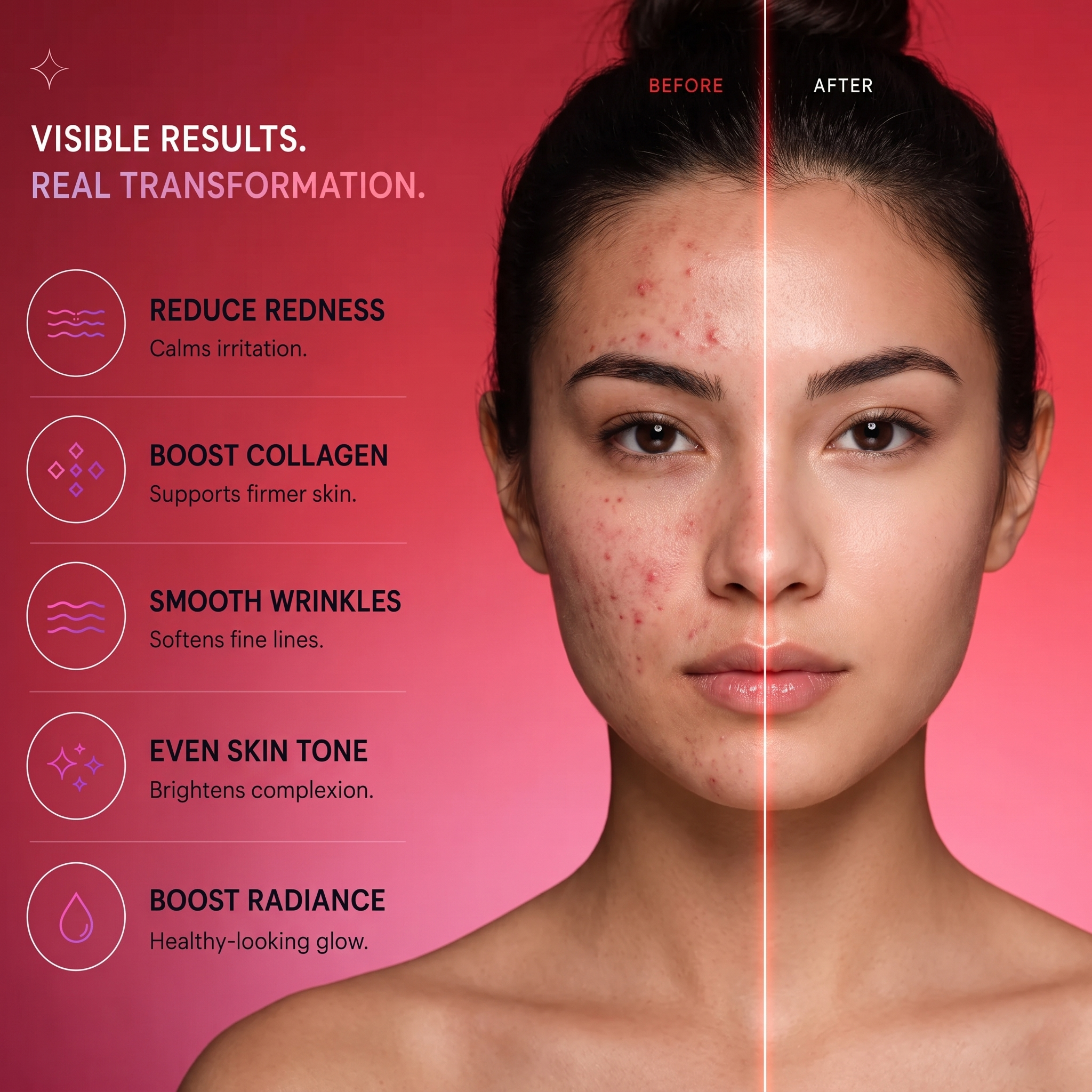 Red Light Mask – LED Red Light Therapy Face Mask for Skin